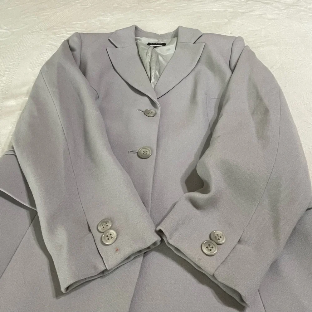 J Crew Womens Blue Gray Wool Three Button Classic Blazer‎ Jacket